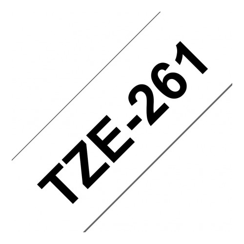 Fita Compatível Brother TZe261 Branco/Preto 36mm