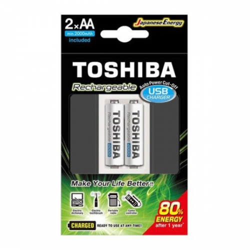 Carregador de Pilhas Toshiba AA e AAA