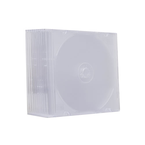 Caixa Slim para CD e DVD Quadrada Cristal - 200un