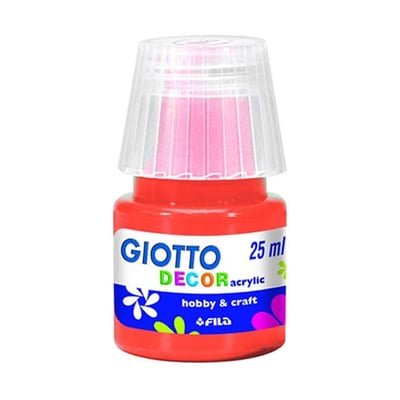 Tinta Acrílica Giotto Decor 25ml Rojo - Pack 6