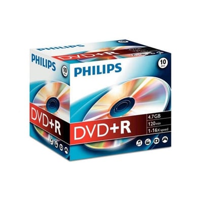DVD+R Philips 4.7GB 16X Slim Case pack 10