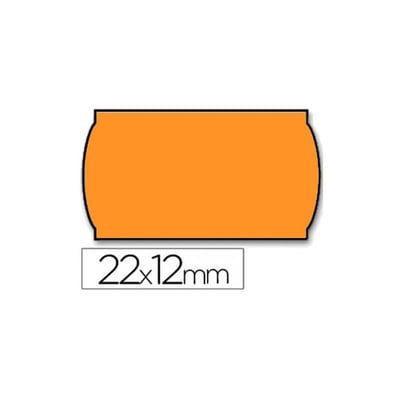 Rollo de etiquetas 22x12 Naranja - Pack 42