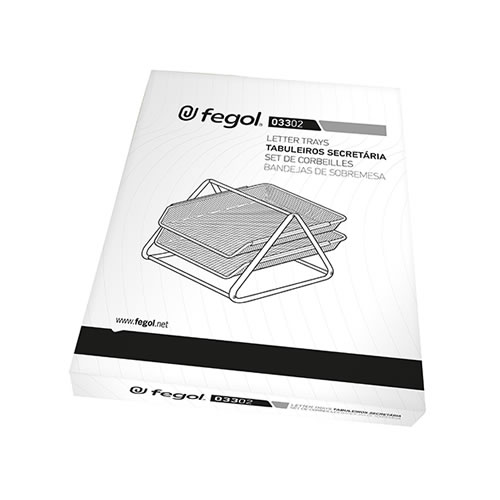 Distribuidor de 2 Gavetas de Metal Rede Preto