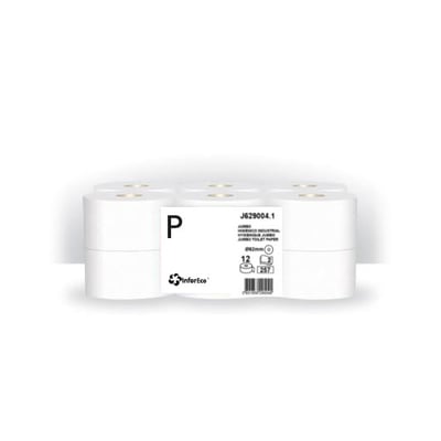 Papel Higiénico Jumbo Folha Dupla 105mts - Pack 12