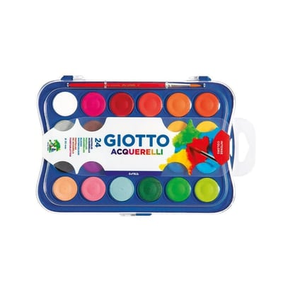 Conjunto Aguarelas 24 Cores 30mm + Pincel Giotto
