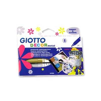 Marcador de Pintura Giotto Decor Metal - 5 Colores