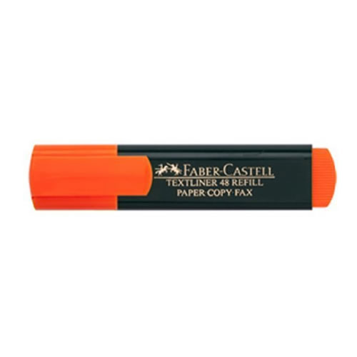 Marcador Faber-Castell Fluorescente Laranja Cx 10