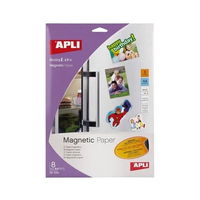 Papel Magnético A4 Apli Inkjet - 8 folhas