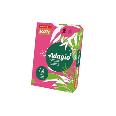 Papel Fotoc. Adagio A4 80gr Rosa Fluorescente 500f