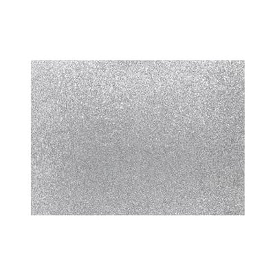 Goma Eva 50x70cm Purpurina Plata - Pack 10