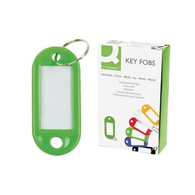 Llaveros Color Verde Pack 100un
