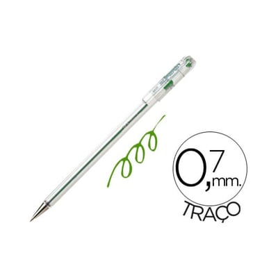 Bolígrafo Pentel BK77 0.7 mm Verde Pack 12