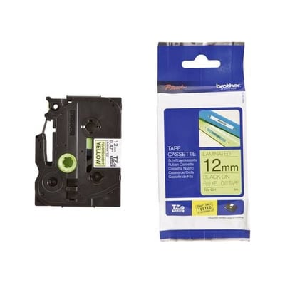 Fita Original Brother TZeC31 Preto/Amarelo 12mm