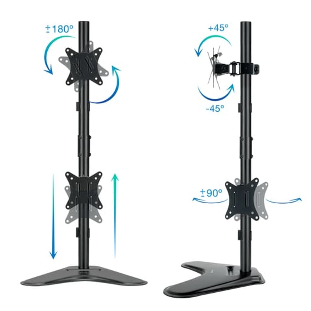 Suporte para Monitores TooQ DB1703TNV-B (2 monitores)
