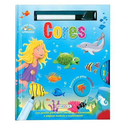 Livros Infantis - Escreve Apaga e Aprende - Cores
