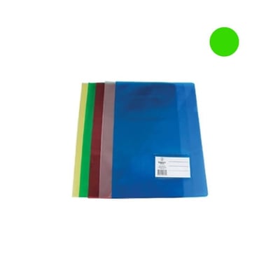 Carpeta Plástica Lisa c/ Bolsa y Visor A4 Verde 10u