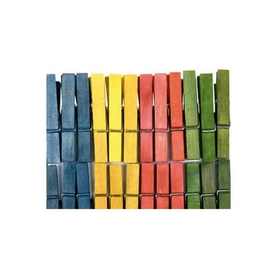 Muelles de Madera 48x7mm Colores Surtidos - 48un