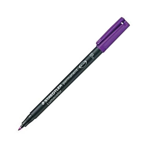 Marcador Staedtler Perm. Lumocolor F Lilás 10un