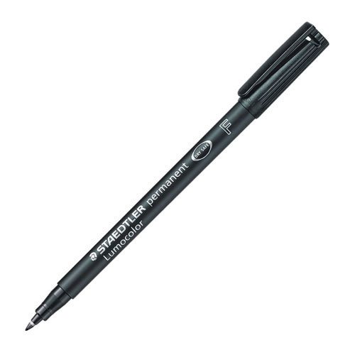 Marcador Staedtler Perm. Lumocolor F preto 10un