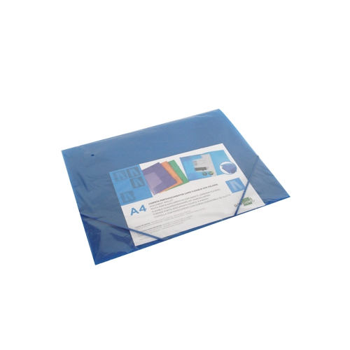 Capa c/ Elásticos A4 com 3 abas - Azul