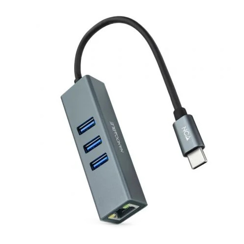 Hub USB 3.0 Tipo-C + Rede