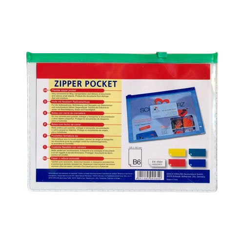 Bolsa (Cheque Size) flexível c/fecho de correr -12