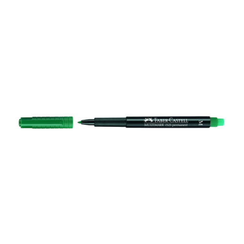 Marcador Faber-Castell Acetato Fino Verde Cx10