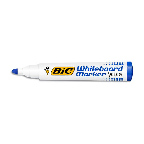 Marcadores BIC Velleda 1701 Pack12 Azul