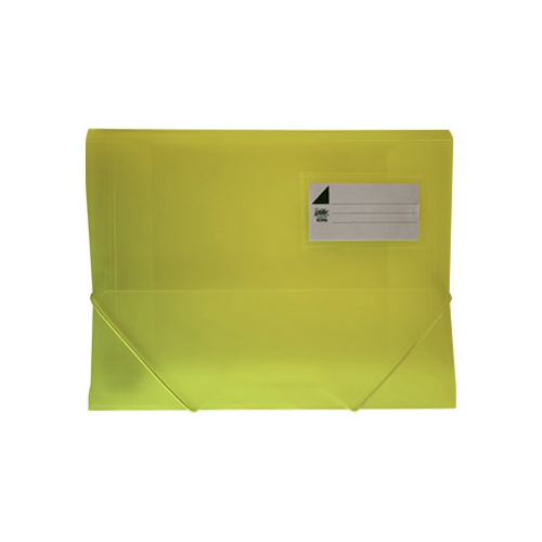 Pasta Plástico cElásticos A4 3 Abas Amarelo