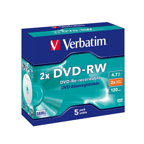 DVD-RW Verbatim 1,4GB 30M 8cm 2X - 1un