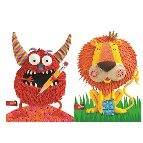 Caderno Agrafado Premium Zoo A4 40F Pautado-Pack10