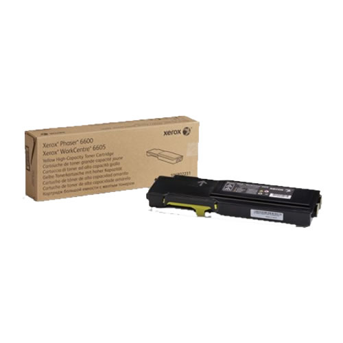 Toner Original Xerox Phaser 6600 Amarelo Alta Cap.