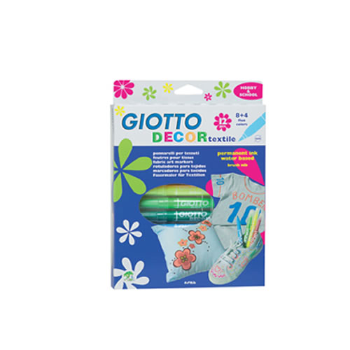 Marcador Tecidos Giotto Decor Cores Sortidas - 12u