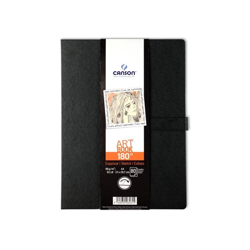 Caderno Canson Artbook 180º A4 96gr 80Fls