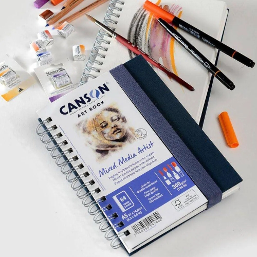 Caderno Canson Artbook Mixed Media Artist A5 300gr