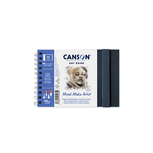 Caderno Canson Artbook Mixed Media Artist A5 300gr