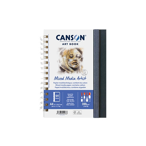 Caderno Canson Artbook Mixed Media Artist A5 300gr