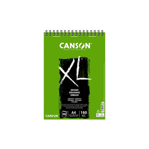 Bloco Espiralado Canson XL Dessin A4 160gr 50 Folh