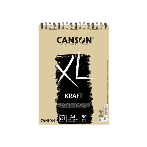 Bloco Espiralado Canson XL Kraft A4 90gr 60F