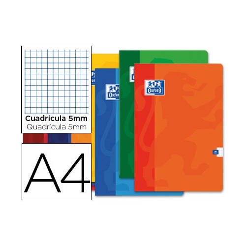 Caderno Agrafado Oxford Colours A4 Quadric 90gr