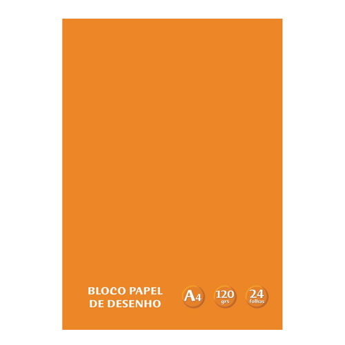 Bloco Desenho A4 24 Folhas 120gr Liso