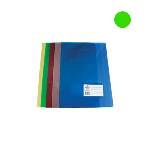 Pasta Plást. Liso c/ Bolsa e Visor A4 Verde 10u