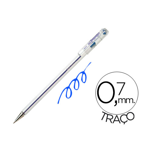 Esferográfica Pentel BK77 0.7 mm Azul Pack 12