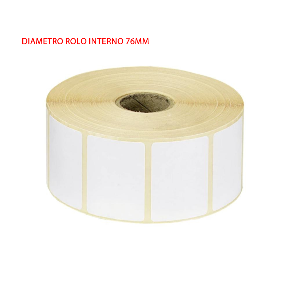 Rolo de Etiquetas Térmicas 51x25mm D76 1000 Etiquetas