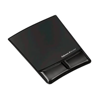Alfombrilla de ratón con apoyo de pulso en gel negro