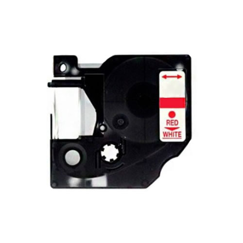 Fita Gravação Original Dymo 9mmx7m Vermelho/Branco
