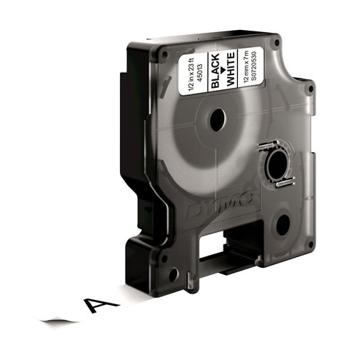 Fita Gravação Orig. Dymo 12mmX7m Preto/Branco