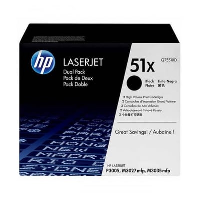 Toner Original HP 51X (Q7551XD) Pack 2