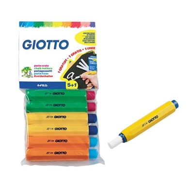 Porta Giz Plástico Giotto Blister 5un + 1 oferta