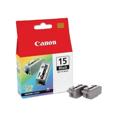 Cartucho de tinta Original Canon BCI-15 (BCI15BK) Negro 2un